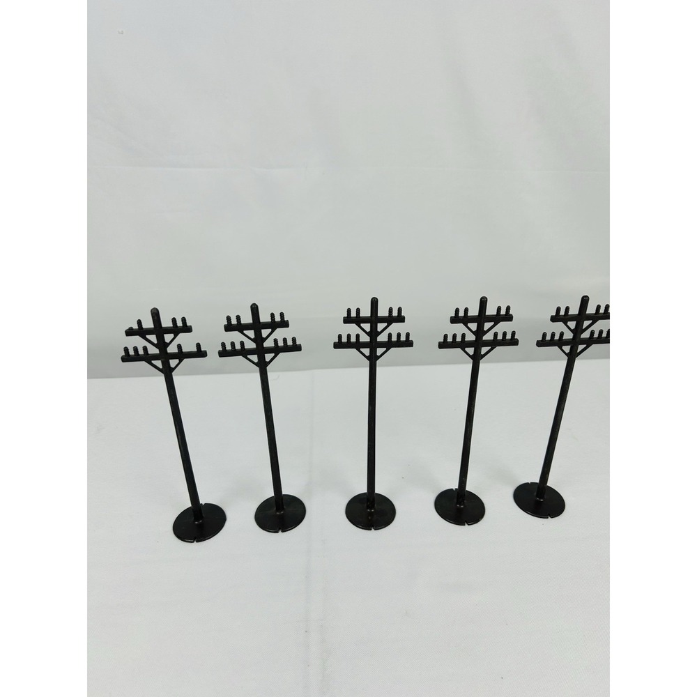 Vintage Lot of 5 Marx Toys Telephone Power Poles for Model Railroad